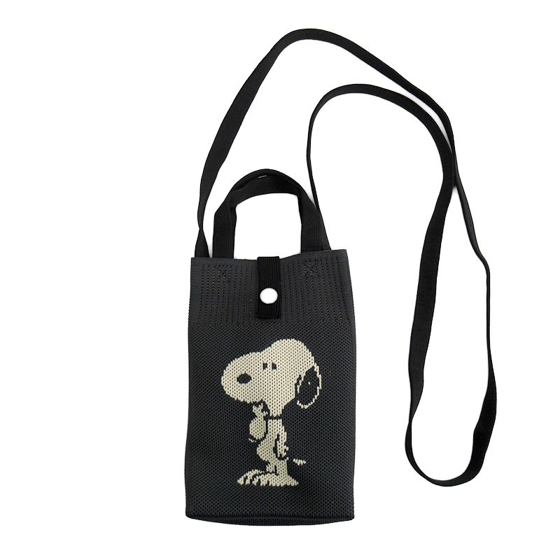 PEANUTS ニットショルダーバッグ スヌーピー GY